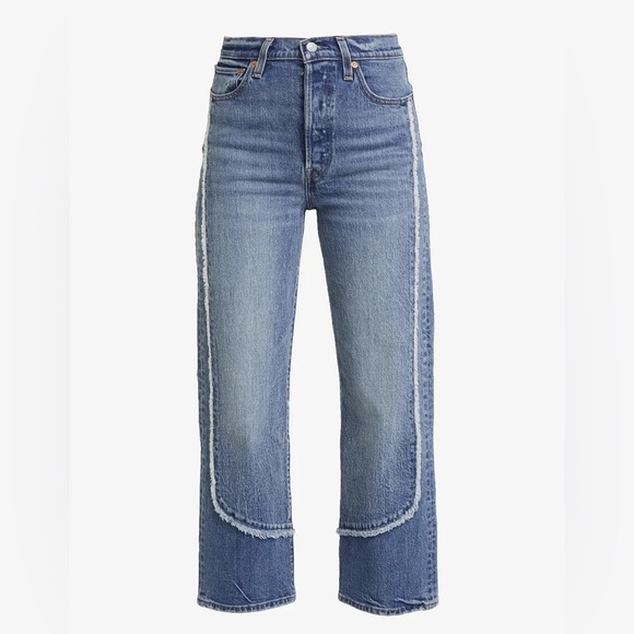 Denim - Levi’s Ribcage Straight Unique Fringe Jeans size 27
